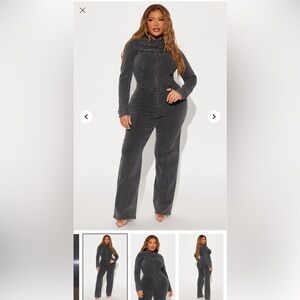 Fashion Nova Charcoal Jumpsuit
